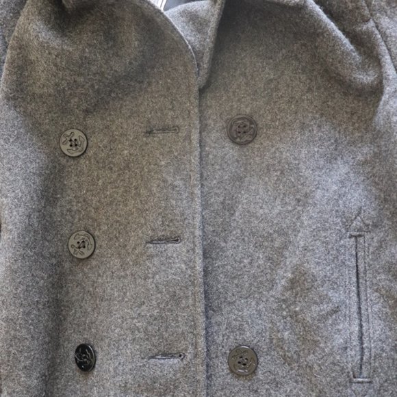 Vintage J. Percy for Marvin Richards Wool Pea Coat Jacket Gray Size 14 - Picture 9 of 9